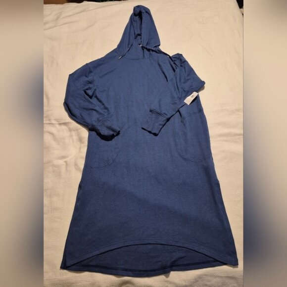 Old Navy Live In women's size Small french terry hooded mini shift dress, New - Picture 1 of 9